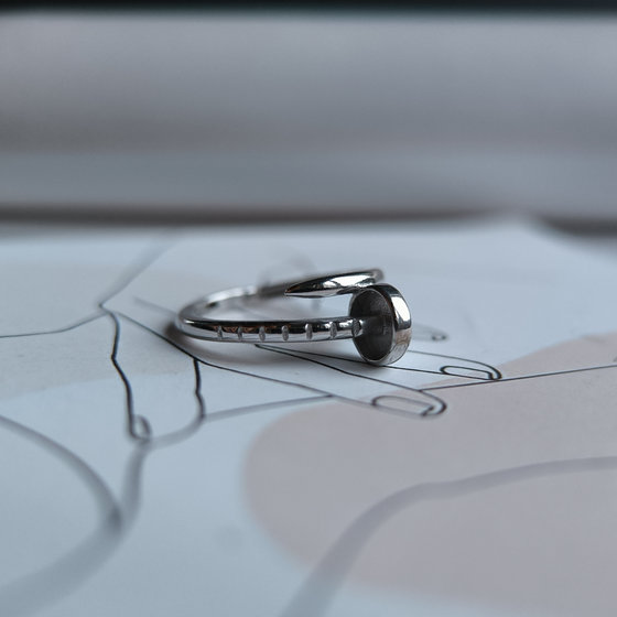 Silver ring without stones