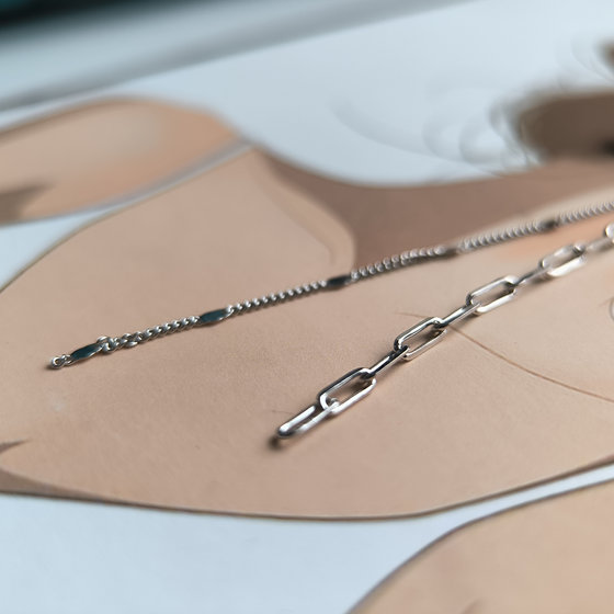 Silver earrings without stones