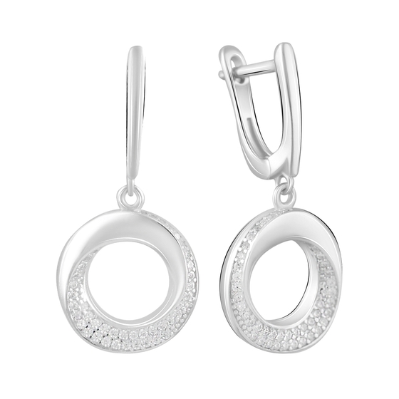 Silver Earrings with Fianites