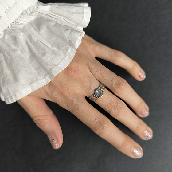 Silver ring without stones