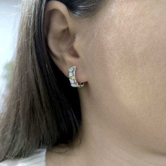 Silver Earrings with Fianites