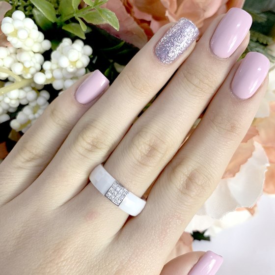 Серебряное кольцо с керамикой
