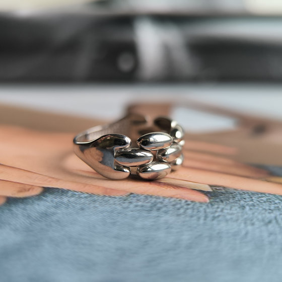 Silver ring without stones