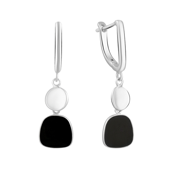 Silver earrings with yemallu