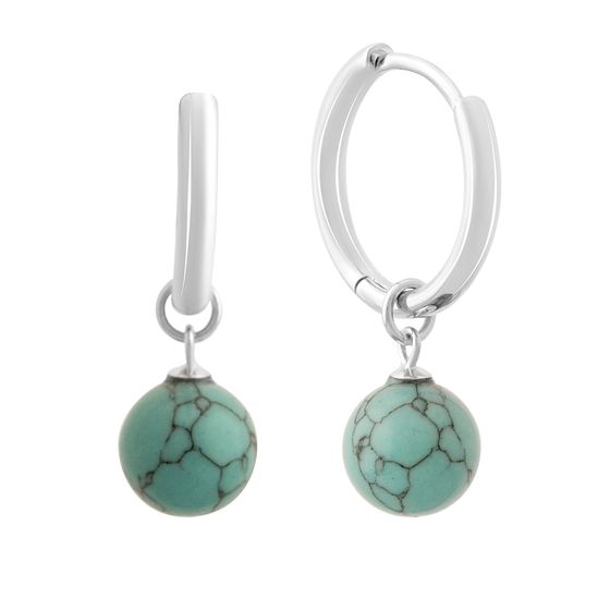 Silver earrings with turquoise