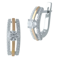 Серьги с золотыми вставками