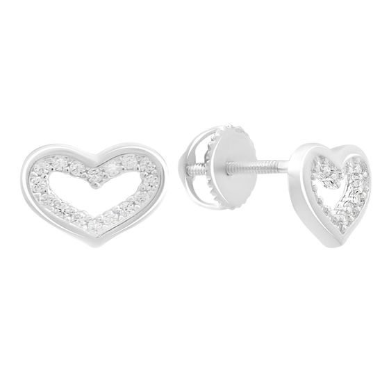 Silver Earrings with Fianites
