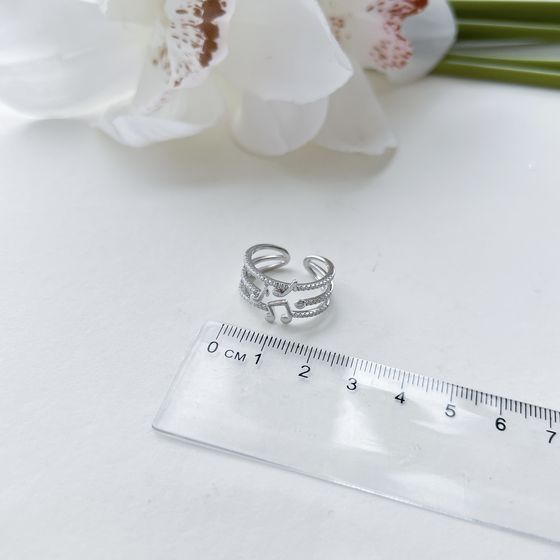 Silver Ring with Fianites