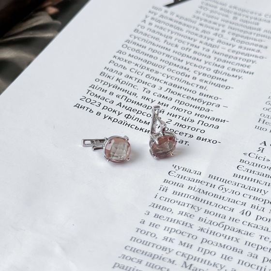 Срібні сережки з султанітом 5,575 карата