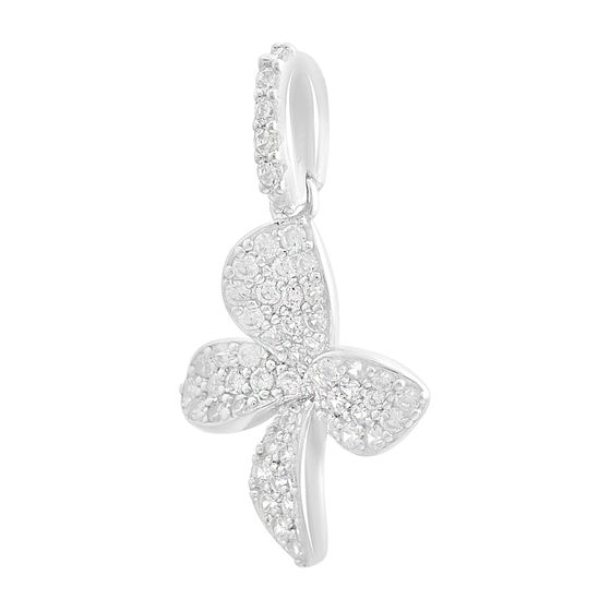Silver pendant with phianites