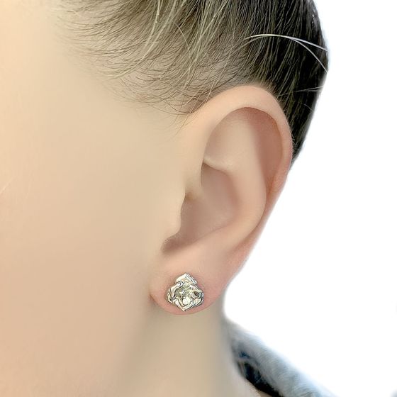 Silver earrings without stones