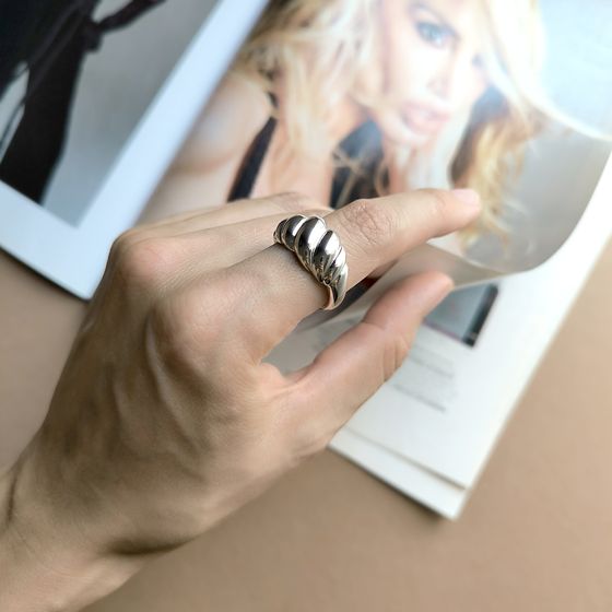 Silver ring without stones