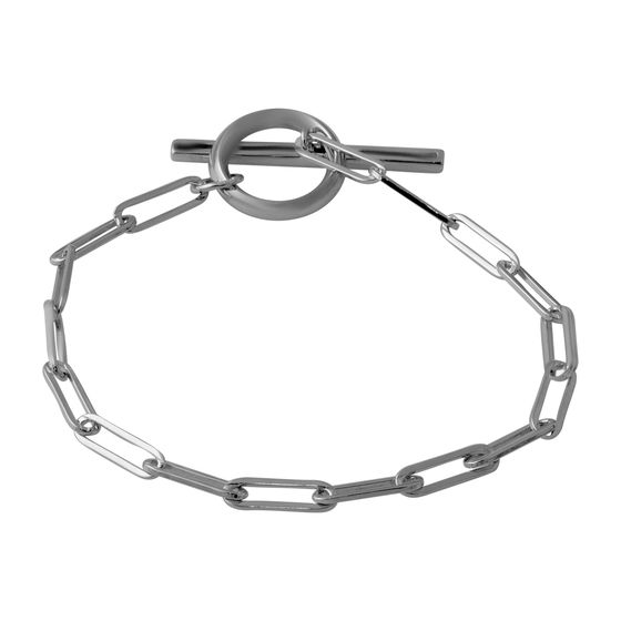 Silver bracelet without stones