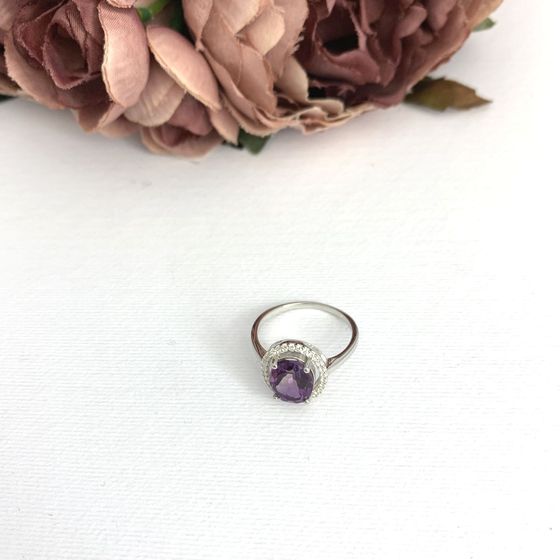 Silver ring with ametrine nano 2.138ct