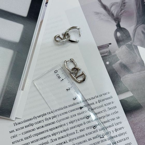 Silver earrings without stones