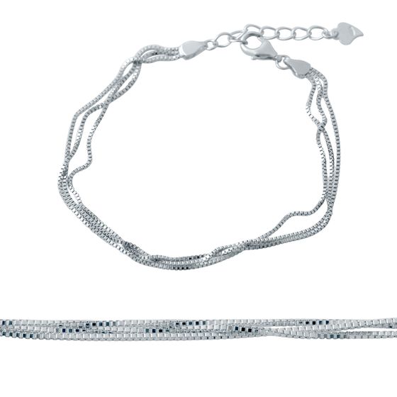 Silver bracelet without stones