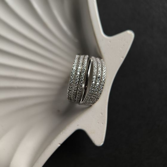 Silver Ring with Fianites