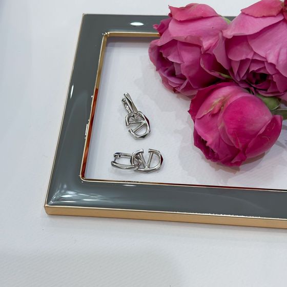 Silver earrings without stones