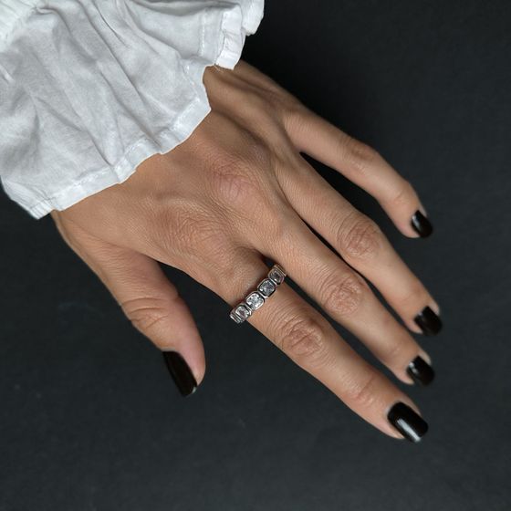 Silver Ring with Fianites