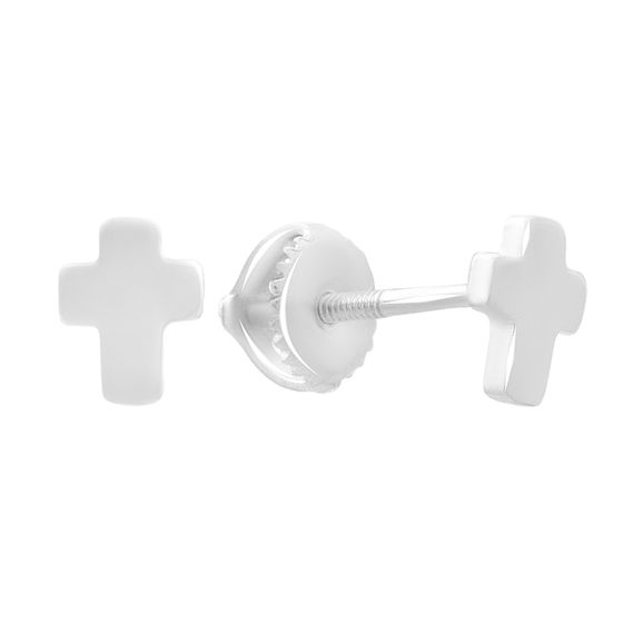 Silver earrings without stones