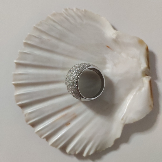 Silver Ring with Fianites