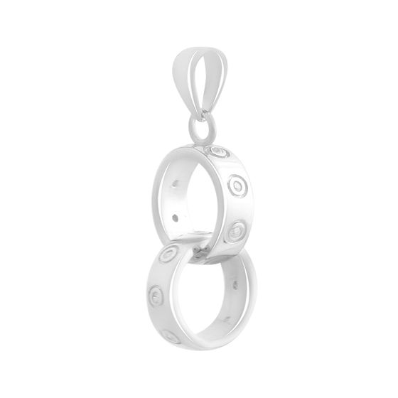 Silver pendant with phianites