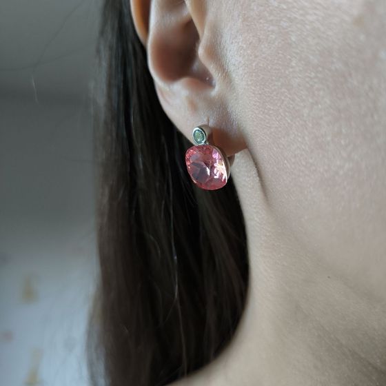 Silver Earrings with Fianites