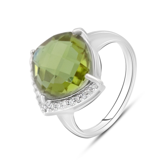 Silver ring with sultanite