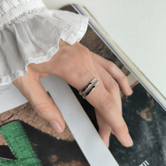 Silver ring without stones