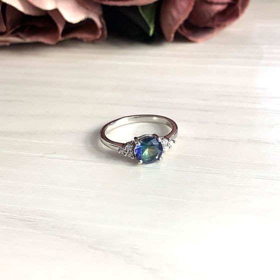 Срібна каблучка з містик топазом 1.257ct