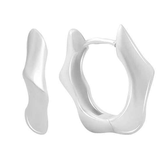 Silver earrings without stones