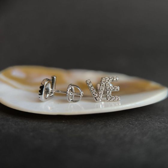 Silver Earrings with Fianites