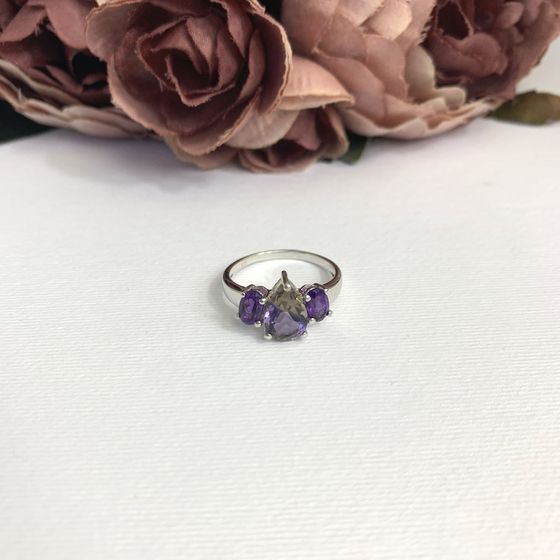 Silver ring with ametrine nano 1.7ct