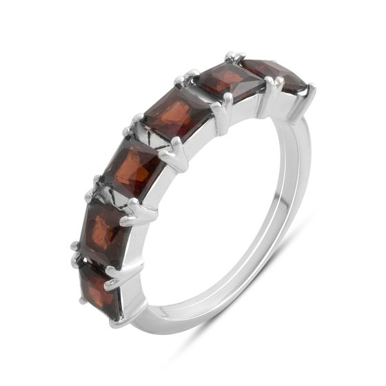 Срібна каблучка з гранатом 2.617ct