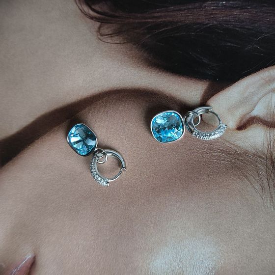 Silver Earrings with Fianites