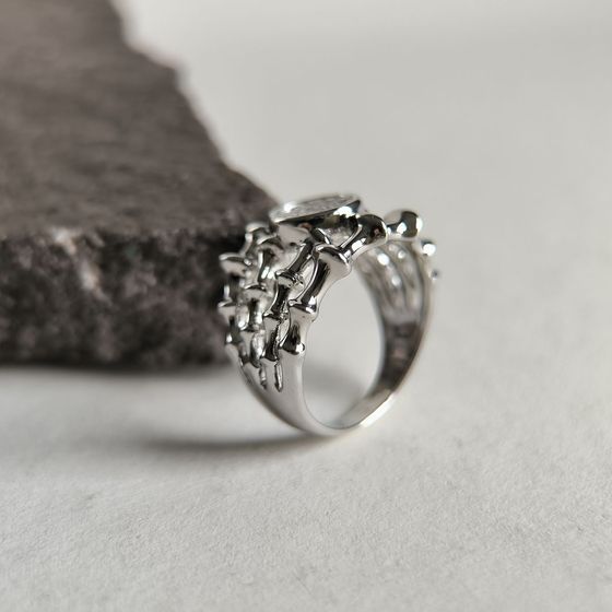Silver Ring with Fianites
