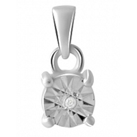 Подвески серебряные с бриллиантами