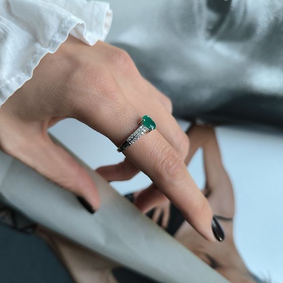 Серебряное кольцо с агатом 1.027ct