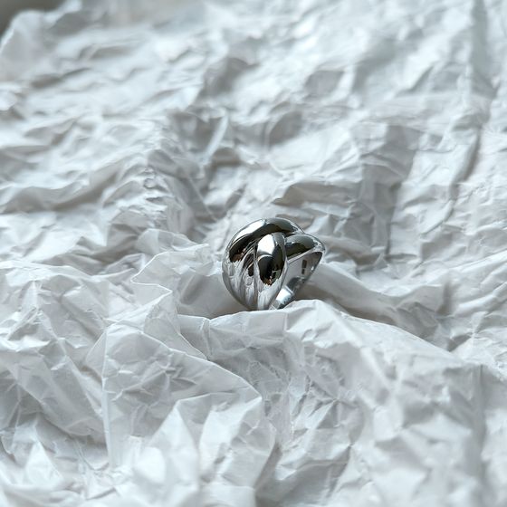 Silver ring without stones