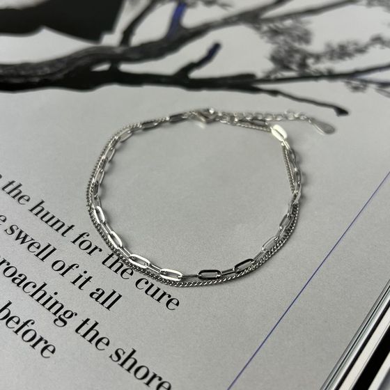 Silver bracelet without stones