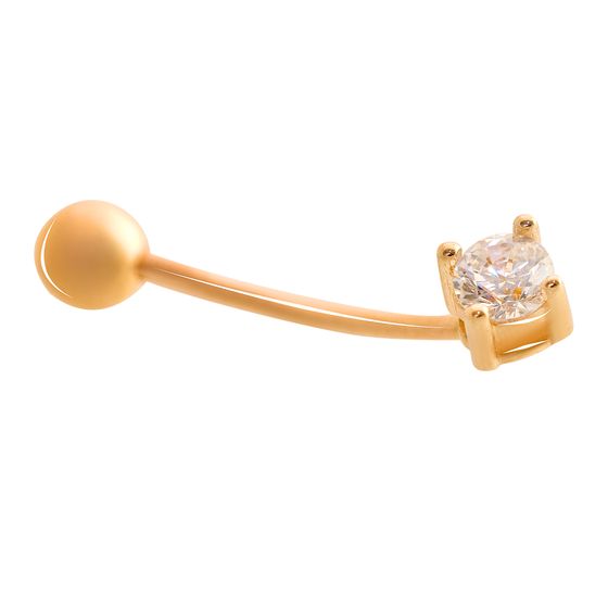 Sterling silver piercing with 0.04ct fianites