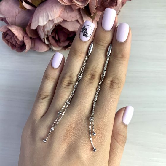 Silver earrings without stones