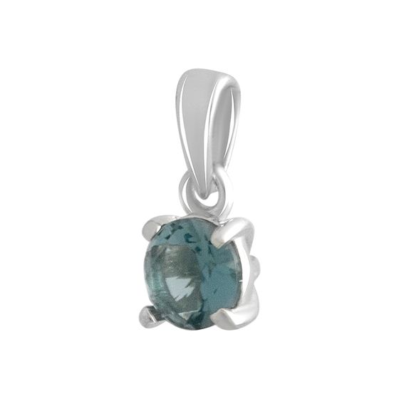 Серебряная подвеска с топазом Лондон Блю 0.35ct