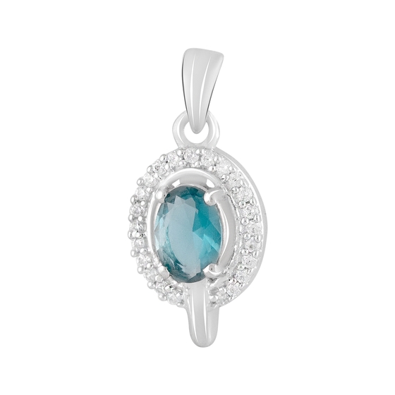 Срібна підвіска з топазом Лондон Блю 0.86ct