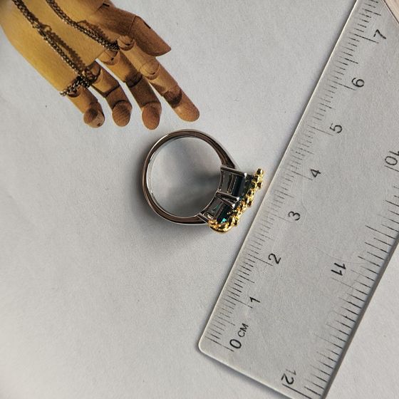 Срібна каблучка з топазом Лондон Блю 2.603ct